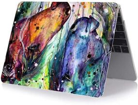 img 2 attached to Bizcustom Hard Painting Case For MacBook Pro 16 Inch 2019 Model A2141 With Retina And Touch Bar ID Rubberized Customize Pattern Cover And Keyboard Skin (Rainbow Horses)