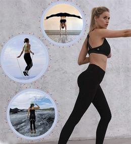 img 1 attached to 🩳 Jenbou High Waist Yoga Pants for Women - Butt Lifting Anti Cellulite Leggings, Tummy Control Workout Sport Tights