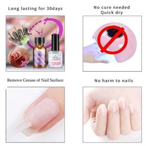 img 2 attached to UNA GELLA Nail Primer and Dehydrate Set - Professional Fast Air-dry Acid-Free Primer Prep with Nail Protein Bond for Superior Bonding of Acrylic Powder, Gel, and Nail Polish