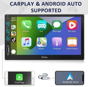 img 3 attached to 🚗 Hieha Double Din Car Stereo with Apple Carplay & Android Auto: 7" HD Touchscreen, Bluetooth, Backup Camera & More!