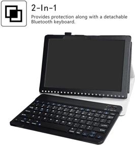 img 3 attached to Wireless Keyboard LiuShan Detachable Standing Tablet Accessories for Bags, Cases & Sleeves