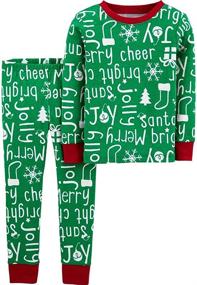 img 1 attached to 🎅 Carters Piece Christmas Cotton Pajamas: Cozy Boys' Sleepwear & Robes
