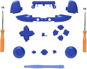 img 4 attached to 🎮 DeHasion Replacement Bumper Triggers & Buttons for Xbox One S Controller - Blue