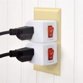 img 3 attached to 💡 Electes 3 Prong Grounded Single Port Power Adapter - 3 Pack with Red Indicator On/Off switch