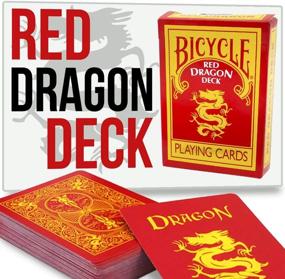 img 4 attached to Bicycle Red Dragon Deck - Uniquely Reverse Back Specialty Bicycle Cards