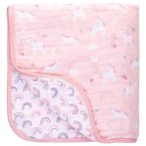 img 4 attached to Stephen Joseph Muslin Unicorn Stroller Blanket