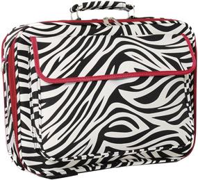 img 3 attached to 🐆 17-Inch Laptop Computer Case with Red Trim Zebra Design – Ideal for World Travelers, One Size