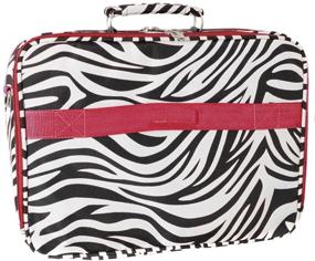 img 2 attached to 🐆 17-Inch Laptop Computer Case with Red Trim Zebra Design – Ideal for World Travelers, One Size