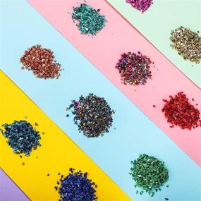 img 1 attached to 🎨 24 Packs Crushed Glass Sequins and Chips with Tweezers - Nail Glitters for Nail Art, Resin Molds, Handmade Crafts, Phone Case Making, Scrapbooking, Jewelry Making