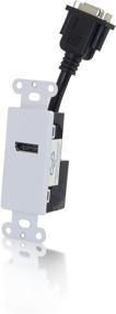 img 1 attached to 🔌 C2G Display Port Adapter: Wall Plate VGA Converter - White, Cables to Go 29447
