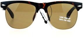 img 4 attached to 🕶️ Half-Horn Rim Horned Kids Sunglasses for Children