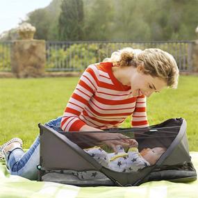 img 3 attached to Portable and Convenient: Munchkin Brica Fold N' Go Travel Bassinet in Grey