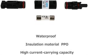 img 3 attached to 🔌Renogy 30A водонепроницаемый предохранительный держатель с разъемом для мужчин и женщин, 30A, черный