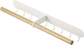 img 4 attached to 🏠 YAMAZAKI Home 2513 Wall Accessory Rack, White - Optimal Size for Organizing