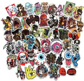img 3 attached to 👻 100pcs Horror Stickers Pack: Vinyl Punk Terror Decals for Water Bottles, Laptops & More - Perfect Horror Gifts for Adults & Teens
