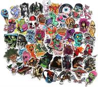 👻 100pcs horror stickers pack: vinyl punk terror decals for water bottles, laptops & more - perfect horror gifts for adults & teens logo