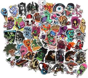 img 4 attached to 👻 100pcs Horror Stickers Pack: Vinyl Punk Terror Decals for Water Bottles, Laptops & More - Perfect Horror Gifts for Adults & Teens