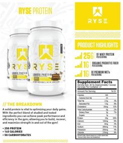 img 1 attached to 🥜 Ryse Loaded Protein: Premium Whey Protein with MCT Healthy Fats, Organic Prebiotic Fiber, and Amazing Peanut Butter Cup Taste - 2lbs