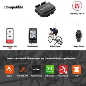 img 1 attached to 🚲 Датчик скорости и каденса SHANREN Bluetooth & ANT+ - Влагозащищенный датчик вращения для велотренажеров, компьютеров, умных часов, приложений iOS/Android