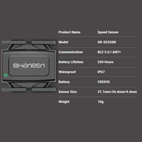 img 2 attached to 🚲 Датчик скорости и каденса SHANREN Bluetooth & ANT+ - Влагозащищенный датчик вращения для велотренажеров, компьютеров, умных часов, приложений iOS/Android