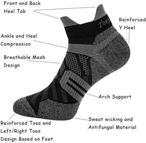 img 3 attached to 🏃 Toes&Feet Women's Anti-Sweat Deodorant Thin Ankle Compression Running Socks: Beat the Heat and Odor while Running!