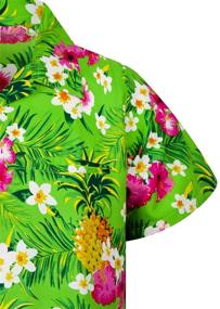 img 1 attached to Kameha Hawaiian Shortsleeve Pineapple Leaves Boys' Clothing and Tops, Tees & Shirts