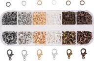 mandala crafts lobster clasp open jump rings: versatile jewelry-making kit for bracelets, necklaces, and charms (5mm ring, silver, gold, platinum, bronze, copper, black) logo