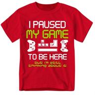 🎮 pausing the laughs: funny gamer youth shirt for boys' clothing+ logo