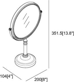 img 1 attached to 🪞 KAIIY 8-Inch Large Tabletop Cosmetic Mirror with 5X Magnification, Swivel Makeup Mirror, 14 Inches Height, Brushed Nickel Finish