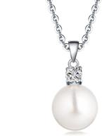 elegant women's 925 sterling silver freshwater cultured pearl pendant necklace by jo wisdom jewelry: a timeless piece for women and girls logo