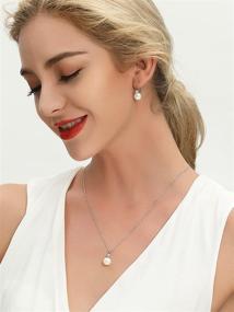 img 3 attached to Elegant Women's 925 Sterling Silver Freshwater Cultured Pearl Pendant Necklace by JO WISDOM Jewelry: A Timeless Piece for Women and Girls