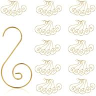 🎄 kakoo 100pcs s-shaped ornament hooks in gold for christmas balls, party, and christmas tree decorations логотип