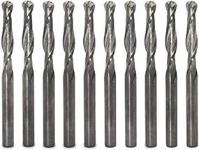 img 4 attached to 🛠️ OSCARBIDE Carbide Ball Nose End Mills 1/8" Shank Spiral Router Bits with 2 Flutes - Engraving, Milling, 3D Sculpturing, Roughing - Acrylic, Wood, PVC, Aluminum - Pack of 10