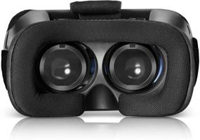 img 2 attached to 🎮 Улучшите игровой опыт и исследуйте виртуальную реальность с помощью синих 3D VR-очков, совместимых с iPhone и Android - Ваш идеальный мобильный игровой и кинематографический опыт с защитой для глаз