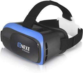 img 4 attached to 🎮 Улучшите игровой опыт и исследуйте виртуальную реальность с помощью синих 3D VR-очков, совместимых с iPhone и Android - Ваш идеальный мобильный игровой и кинематографический опыт с защитой для глаз