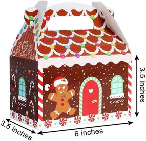 img 3 attached to 🎁 TOMNK 28 Подарочных коробок на Рождество | Коробки для печенья | Коробки для лакомств |Картонные двускатные коробочки в виде 3D Рождественского домика для конфет | Принадлежности для новогодней вечеринки | Коробки на Рождество для подарков - размеры 6х3,5х3,5 дюйма.