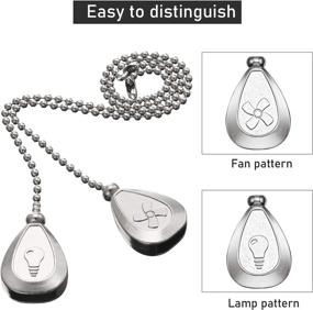 img 2 attached to 🔗 Ceiling Fan Pull Chain Extender Set - 4 Pieces, 12 Inch Extension Pull Chains with Bronze Pendant, Silver Fan Chain Connector, and Ball Ornament - Ideal for Ceiling Fan Enhancements