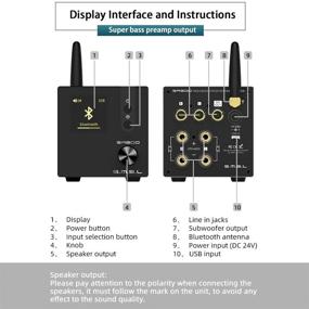 img 2 attached to 🔊 S.M.S.L SA300 HiFi Digital Amplifier, Class D Power Amp with Infineon's MA12070 Chip, RCA USB Bluetooth 5.0 APTX Input, Multiple EQ Modes - Remote Control Included (Black)