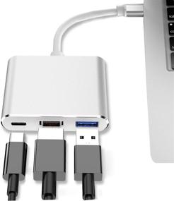 img 3 attached to 🔌 USB-C Digital AV Multiport Adapter: 3-in-1 HDMI Converter for MacBook Pro/Air, iPad Pro, S8+/S9+ & More