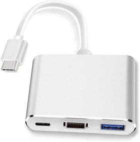 img 1 attached to 🔌 USB-C Digital AV Multiport Adapter: 3-in-1 HDMI Converter for MacBook Pro/Air, iPad Pro, S8+/S9+ & More