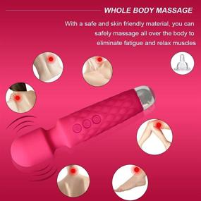 img 1 attached to 🔥 Empowering Women's Pleasure: Handheld Wand Massager with 20 Vibration Modes - Waterproof, Body Massage for Neck, Shoulders, and More (Pink)