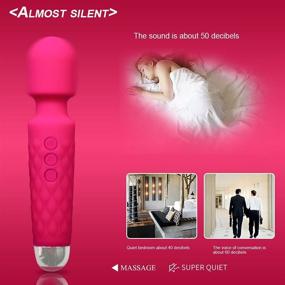 img 3 attached to 🔥 Empowering Women's Pleasure: Handheld Wand Massager with 20 Vibration Modes - Waterproof, Body Massage for Neck, Shoulders, and More (Pink)