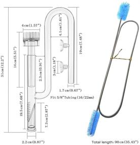 img 3 attached to 🐠 IAFVKAI 13mm 17mm Glass Aquatic Inflow Lily Pipe with Surface Skimmer for Aquarium Filter Tubing plus Stainless Steel 90cm Flexible Cleaning Brush for Aquarium Planted Tank.