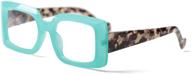 👓 clear vision and stylish protection: soolala hit candy colors square reading glasses with anti-blue light lens readers logo