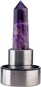 img 3 attached to 💎 Dreamy Amethyst Crystal Elixir Glass Water Bottle: Experience Healing and Energizing Powers with the Infused Obelisk Wand