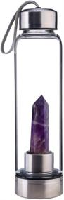 img 4 attached to 💎 Dreamy Amethyst Crystal Elixir Glass Water Bottle: Experience Healing and Energizing Powers with the Infused Obelisk Wand