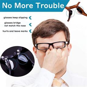 img 3 attached to 👓 12-Pair Adhesive Silicone Air Chamber Nose Pads for Eyeglasses Sunglasses, 3.5mm Thick, Black - Anti-Slip Soft Eyewear Nose Pads