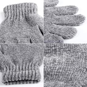 img 2 attached to Ultimate Cooraby Chenille Stretchy Cashmere Knitted Boys' Accessories for Cold Weather