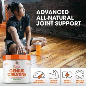 img 1 attached to 💪 Enhance Your Workout Results with Genius Creatine Powder - Premium Post-Workout Supplement for Men and Women, Featuring Creapure Monohydrate and Carnosyn Beta-Alanine SR, Sour Apple Flavor, 195G