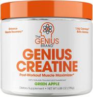💪 enhance your workout results with genius creatine powder - premium post-workout supplement for men and women, featuring creapure monohydrate and carnosyn beta-alanine sr, sour apple flavor, 195g logo